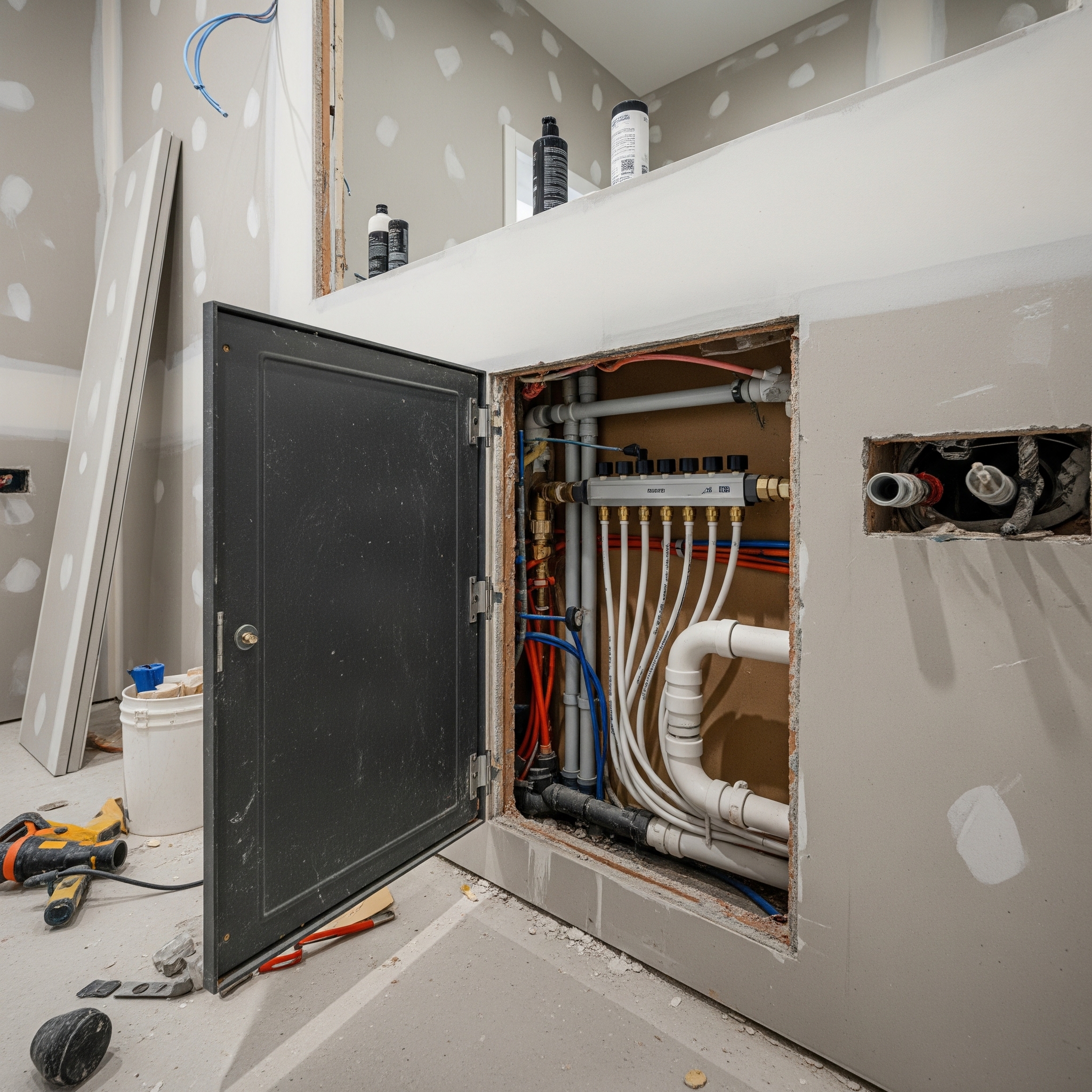 Installation de tuyauterie moderne pour une salle de bain